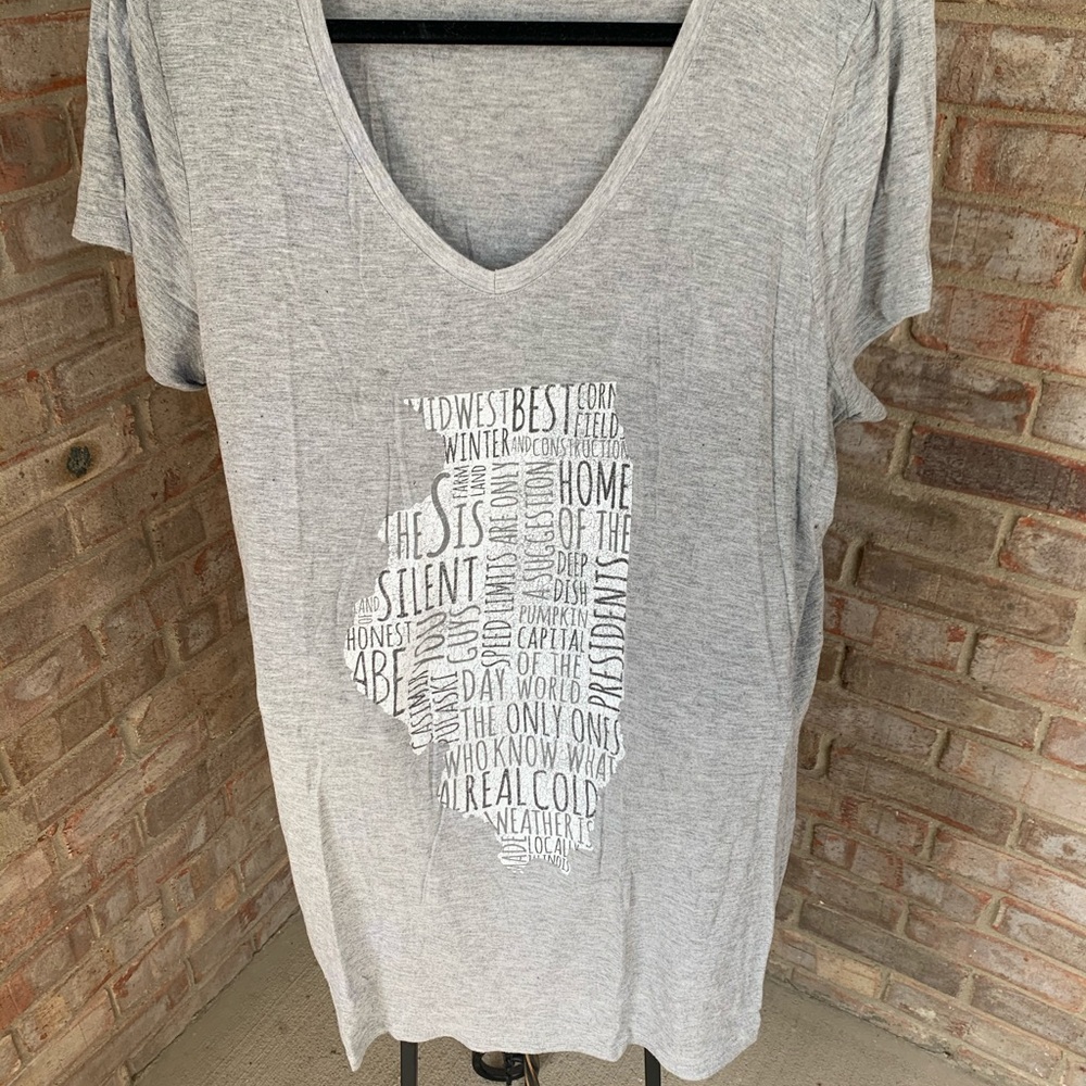 2/$15 V-neck Illinois t shirt